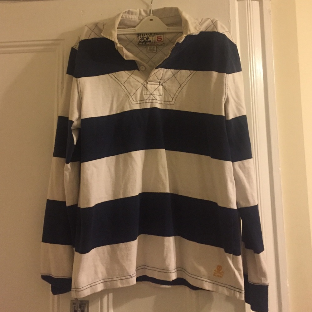 Vintage Rugby Ralph Lauren long sleeved stripped shirt